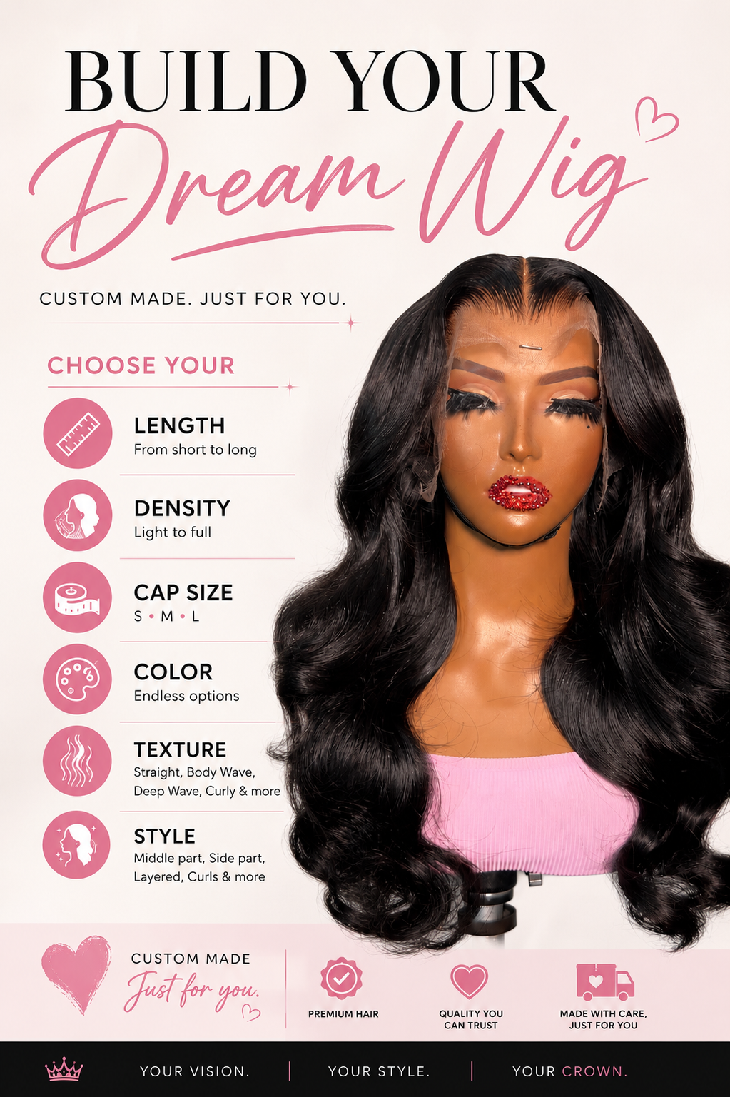 Build Your Dream Wig ( Hair included )